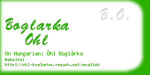boglarka ohl business card
